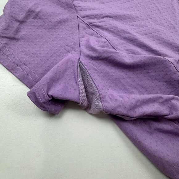 Bette & Court Purple Short Sleeve Polo Shirt Nylon Spandex Mesh Vents Size XS - Picture 8 of 10